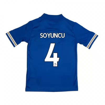 Kinder Fußball Caglar Soyuncu #4 Heimtrikot Blau Trikot 2020/21 Hemd