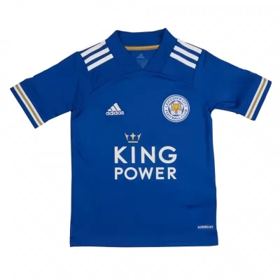 Kinder Fußball Jonny Evans #6 Heimtrikot Blau Trikot 2020/21 Hemd