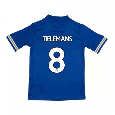 Kinder Fußball Youri Tielemans #8 Heimtrikot Blau Trikot 2020/21 Hemd
