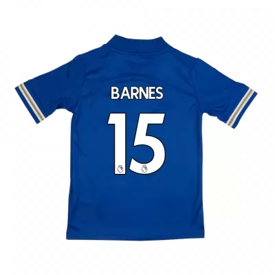 Kinder Fußball Harvey Barnes #15 Heimtrikot Blau Trikot 2020/21 Hemd