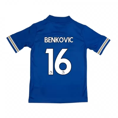 Kinder Fußball Filip Benkovic #16 Heimtrikot Blau Trikot 2020/21 Hemd