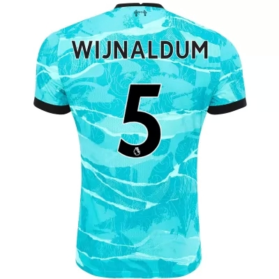 Kinder Fußball Georginio Wijnaldum #5 Auswärtstrikot Blau Trikot 2020/21 Hemd
