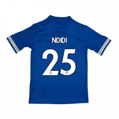 Kinder Fußball Wilfred Ndidi #25 Heimtrikot Blau Trikot 2020/21 Hemd