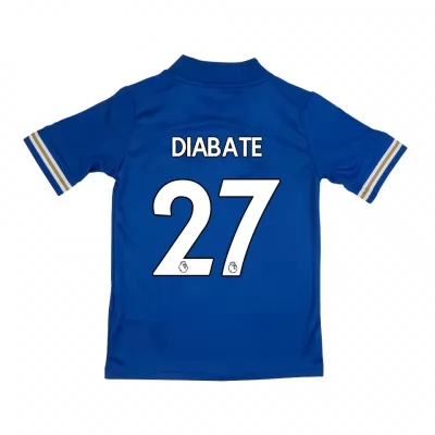 Kinder Fußball Fousseni Diabate #27 Heimtrikot Blau Trikot 2020/21 Hemd