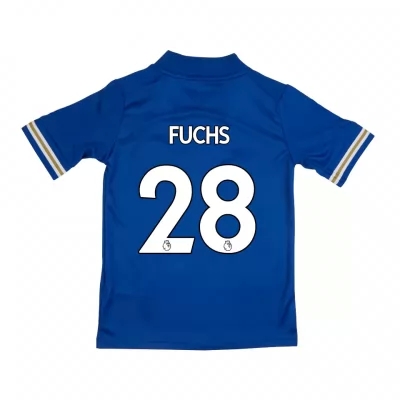 Kinder Fußball Christian Fuchs #28 Heimtrikot Blau Trikot 2020/21 Hemd