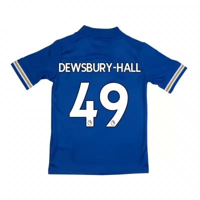Kinder Fußball Kiernan Dewsbury-Hall #49 Heimtrikot Blau Trikot 2020/21 Hemd