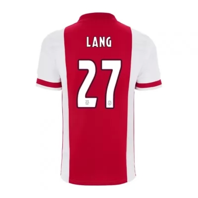 Kinder Fußball Noa Lang #27 Heimtrikot Rot Trikot 2020/21 Hemd