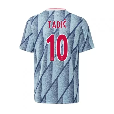 Kinder Fußball Dusan Tadic #10 Auswärtstrikot Blau Trikot 2020/21 Hemd