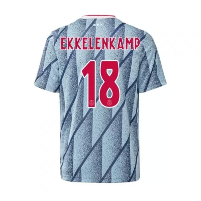 Kinder Fußball Jurgen Ekkelenkamp #18 Auswärtstrikot Blau Trikot 2020/21 Hemd