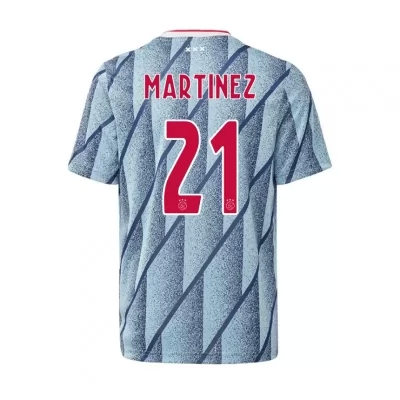 Kinder Fußball Lisandro Martinez #21 Auswärtstrikot Blau Trikot 2020/21 Hemd