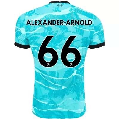 Kinder Fußball Trent Alexander-arnold #66 Auswärtstrikot Blau Trikot 2020/21 Hemd