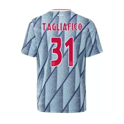 Kinder Fußball Nicolas Tagliafico #31 Auswärtstrikot Blau Trikot 2020/21 Hemd