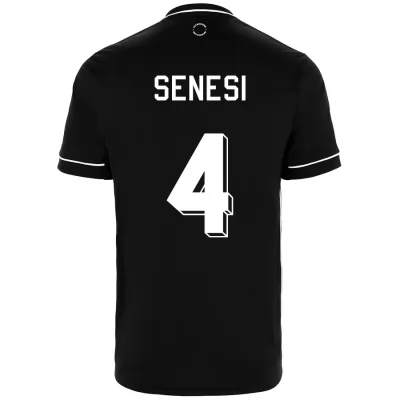 Kinder Fußball Marcos Senesi #4 Auswärtstrikot Schwarz Trikot 2020/21 Hemd