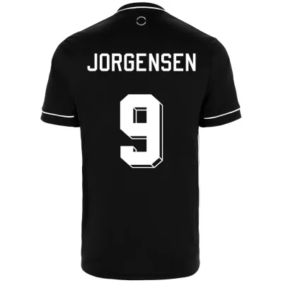 Kinder Fußball Nicolai Jorgensen #9 Auswärtstrikot Schwarz Trikot 2020/21 Hemd