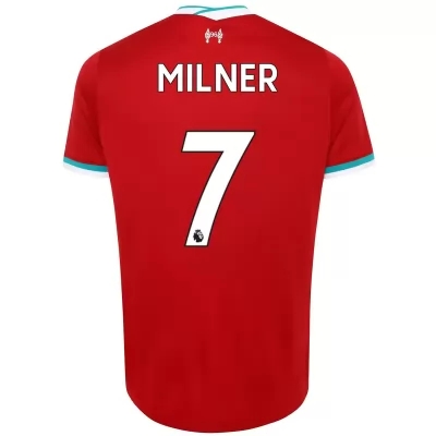 Kinder Fußball James Milner #7 Heimtrikot Rot Trikot 2020/21 Hemd