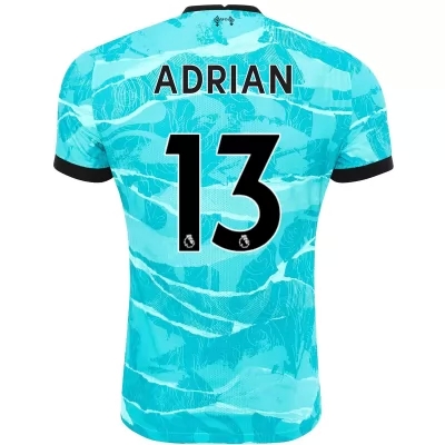 Kinder Fußball Adrian #13 Auswärtstrikot Blau Trikot 2020/21 Hemd