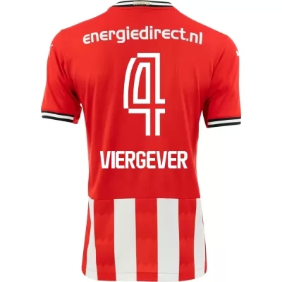 Kinder Fußball Nick Viergever #4 Heimtrikot Rot Trikot 2020/21 Hemd