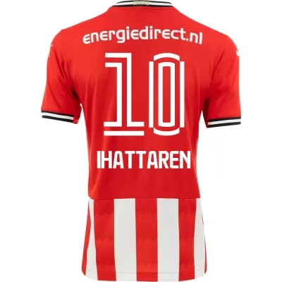 Kinder Fußball Mohamed Ihattaren #10 Heimtrikot Rot Trikot 2020/21 Hemd