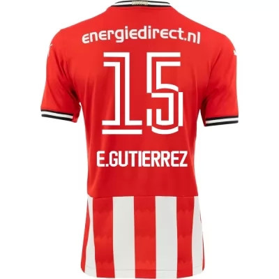 Kinder Fußball Erick Gutierrez #15 Heimtrikot Rot Trikot 2020/21 Hemd