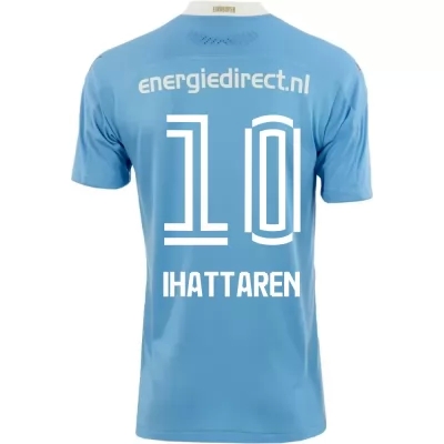 Kinder Fußball Mohamed Ihattaren #10 Auswärtstrikot Blau Trikot 2020/21 Hemd