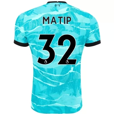 Kinder Fußball Joel Matip #32 Auswärtstrikot Blau Trikot 2020/21 Hemd