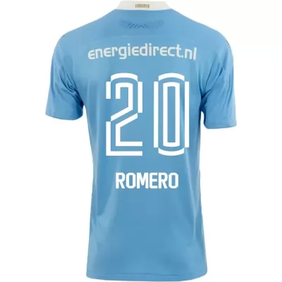 Kinder Fußball Maximiliano Romero #20 Auswärtstrikot Blau Trikot 2020/21 Hemd