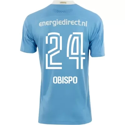 Kinder Fußball Armando Obispo #24 Auswärtstrikot Blau Trikot 2020/21 Hemd