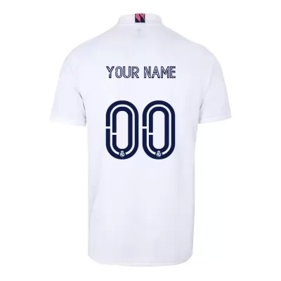 Kinder Fußball Dein Name #0 Heimtrikot Weiß Trikot 2020/21 Hemd