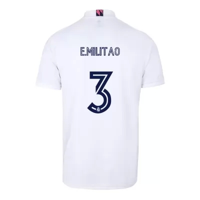 Kinder Fußball Eder Militao #3 Heimtrikot Weiß Trikot 2020/21 Hemd
