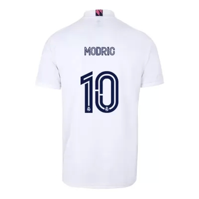 Kinder Fußball Luka Modric #10 Heimtrikot Weiß Trikot 2020/21 Hemd