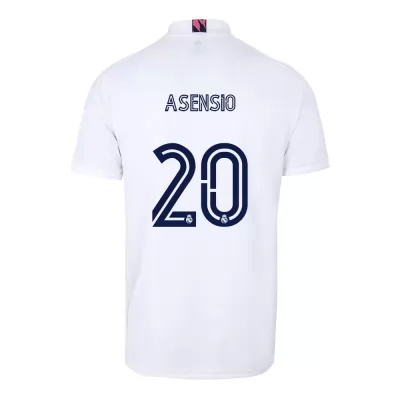 Kinder Fußball Marco Asensio #20 Heimtrikot Weiß Trikot 2020/21 Hemd