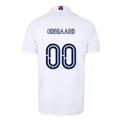 Kinder Fußball Martin Odegaard #0 Heimtrikot Weiß Trikot 2020/21 Hemd