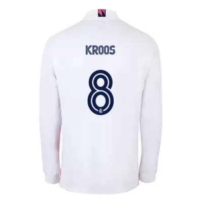 Kinder Fußball Toni Kroos #8 Heimtrikot Weiß Long Sleeve Trikot 2020/21 Hemd