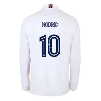 Kinder Fußball Luka Modric #10 Heimtrikot Weiß Long Sleeve Trikot 2020/21 Hemd