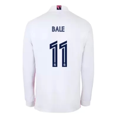 Kinder Fußball Gareth Bale #11 Heimtrikot Weiß Long Sleeve Trikot 2020/21 Hemd