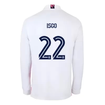 Kinder Fußball Isco #22 Heimtrikot Weiß Long Sleeve Trikot 2020/21 Hemd