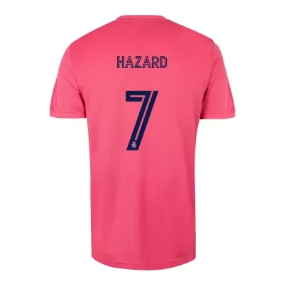 Kinder Fußball Eden Hazard #7 Auswärtstrikot Rosa Trikot 2020/21 Hemd