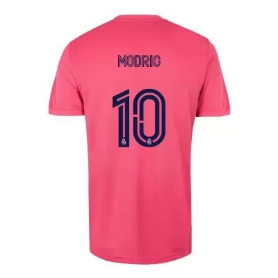 Kinder Fußball Luka Modric #10 Auswärtstrikot Rosa Trikot 2020/21 Hemd