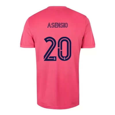 Kinder Fußball Marco Asensio #20 Auswärtstrikot Rosa Trikot 2020/21 Hemd