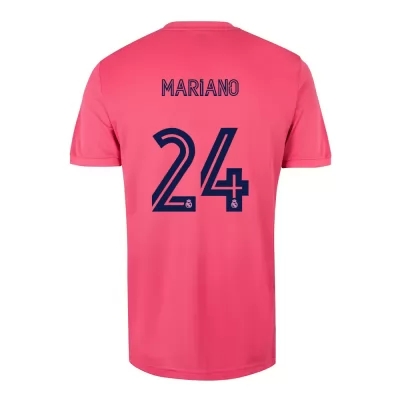 Kinder Fußball Mariano Diaz #24 Auswärtstrikot Rosa Trikot 2020/21 Hemd
