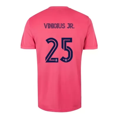 Kinder Fußball Vinicius Junior #25 Auswärtstrikot Rosa Trikot 2020/21 Hemd