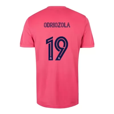 Kinder Fußball Alvaro Odriozola #19 Auswärtstrikot Rosa Trikot 2020/21 Hemd