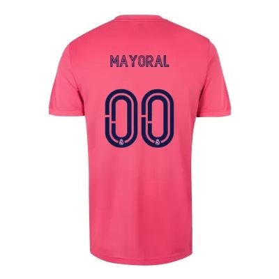 Kinder Fußball Borja Mayoral #0 Auswärtstrikot Rosa Trikot 2020/21 Hemd