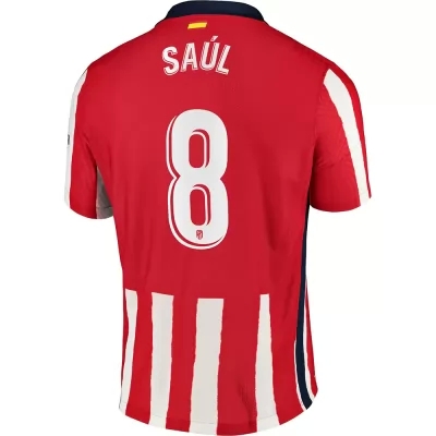Kinder Fußball Saul Niguez #8 Heimtrikot Rot Trikot 2020/21 Hemd