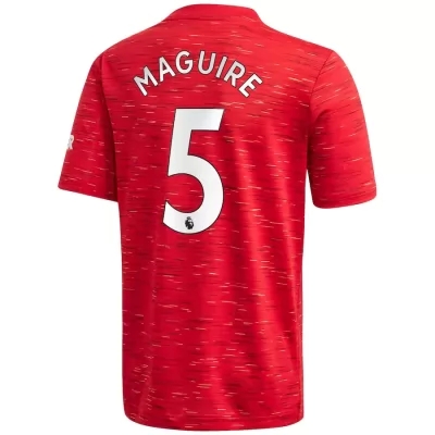 Kinder Fußball Harry Maguire #5 Heimtrikot Rot Trikot 2020/21 Hemd