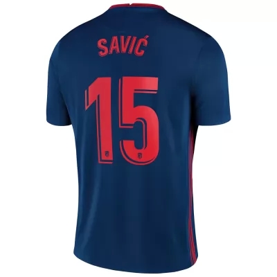 Kinder Fußball Stefan Savic #15 Auswärtstrikot Königsblau Trikot 2020/21 Hemd
