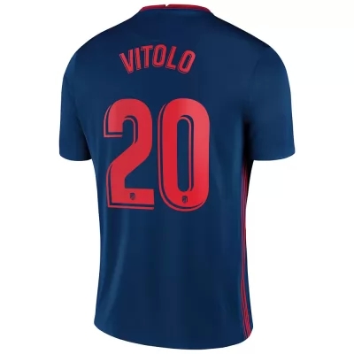 Kinder Fußball Vitolo #20 Auswärtstrikot Königsblau Trikot 2020/21 Hemd
