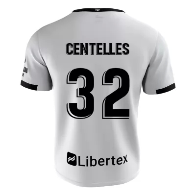 Kinder Fußball Alex Centelles #32 Heimtrikot Weiß Trikot 2020/21 Hemd