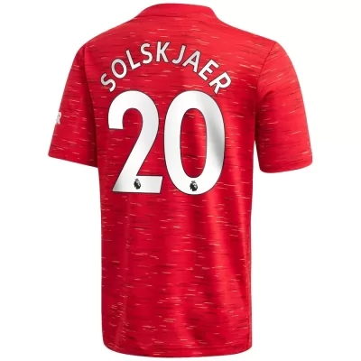 Kinder Fußball Ole Gunnar Solskjaer #20 Heimtrikot Rot Trikot 2020/21 Hemd