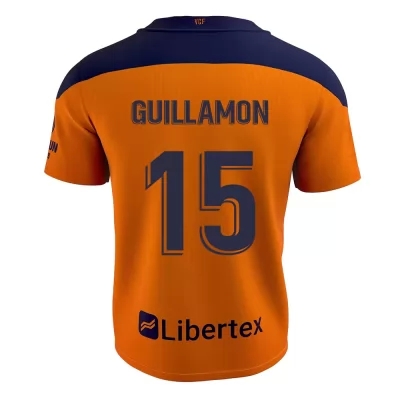 Kinder Fußball Hugo Guillamon #15 Auswärtstrikot Orange Trikot 2020/21 Hemd